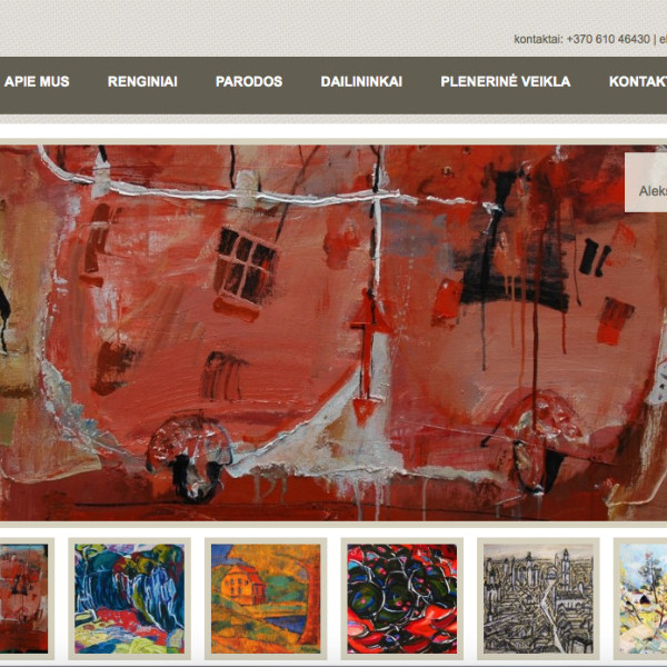 Juozas Art gallery website development